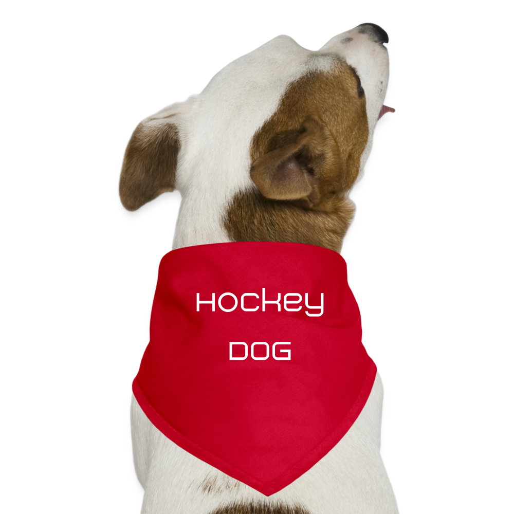 Hunde-Bandana Hockey DOG, Hunde Bekleidung Halstuch - Rot